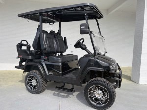 Evolution Black D5 Maverick 4 Passenger Golf Cart  01